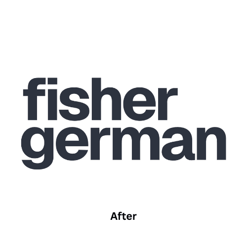 The redesigned Fisher German logo