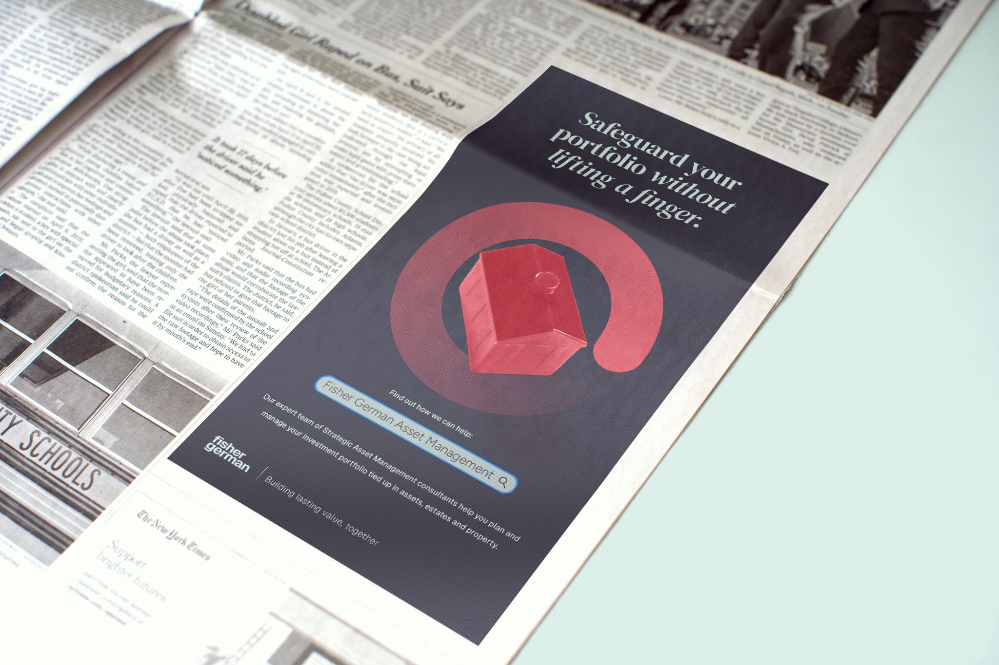 Fisher German newspaper ad